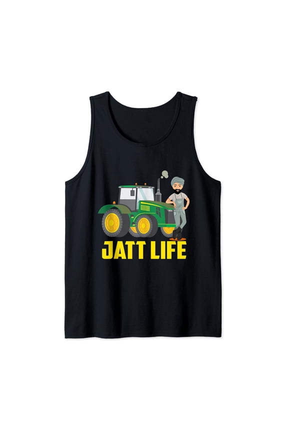 Uncle Jee Punjabi Farmer Jatt Life Tractor Tank Top Size S-3XL