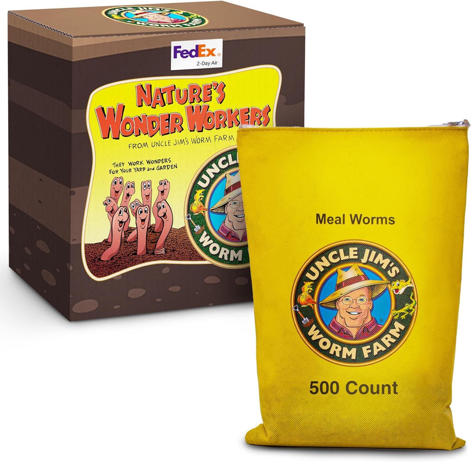 Uncle Jim's Worm Farm Mealworms for Reptiles and Chickens Mealworms for Feeding Lizard, Gecko