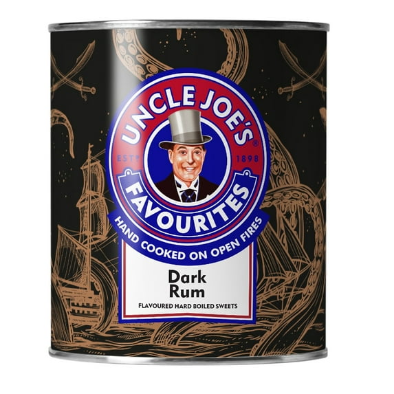 Uncle Joe's Dark Rum Sweets 120g Tin (Pack of 1)
