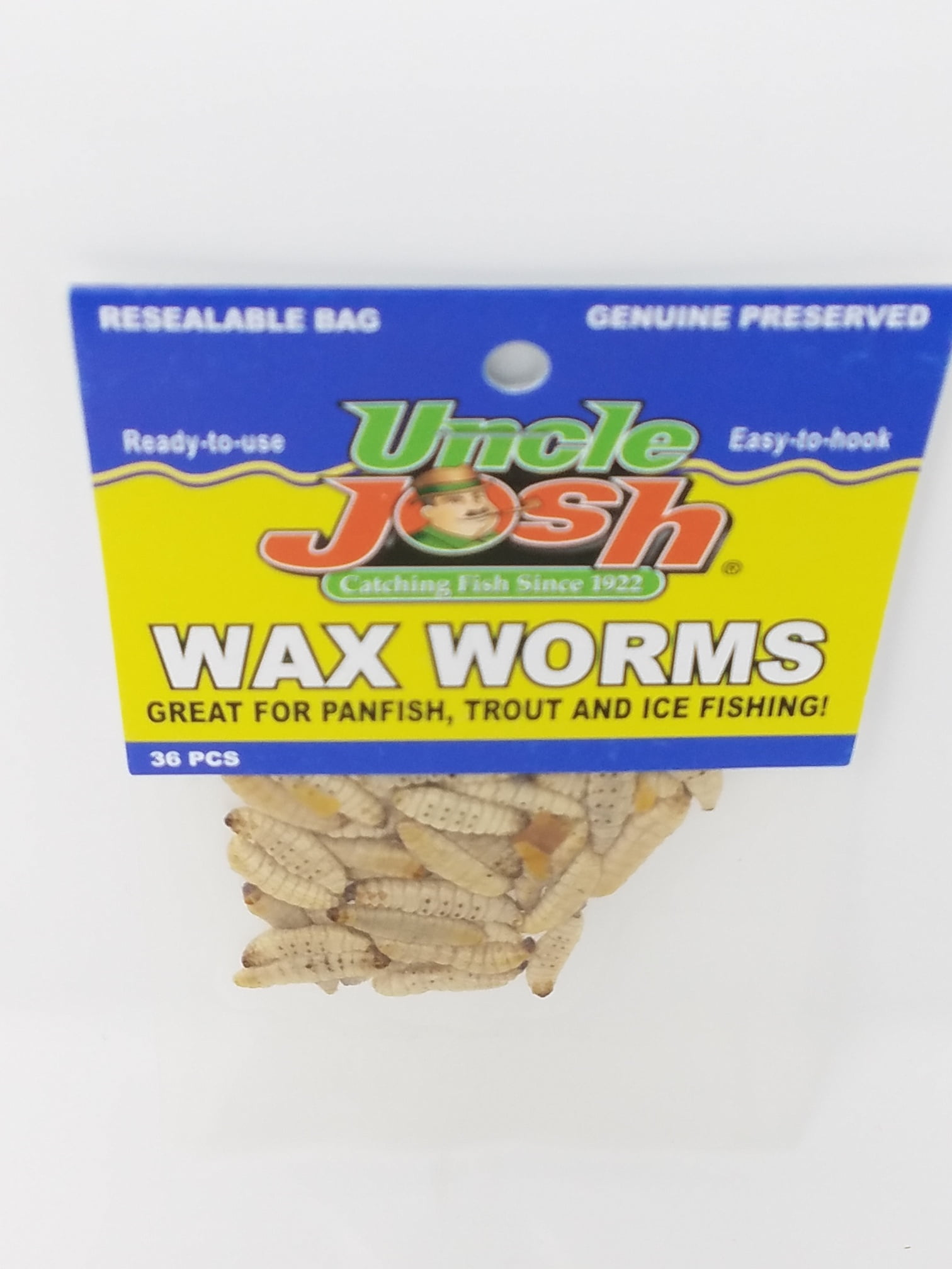 Uncle Josh Bait Company Fishing Trout Bait Preserved Wax Worms Bait 36 Pk -  4.16 x 2.64 x 6.45