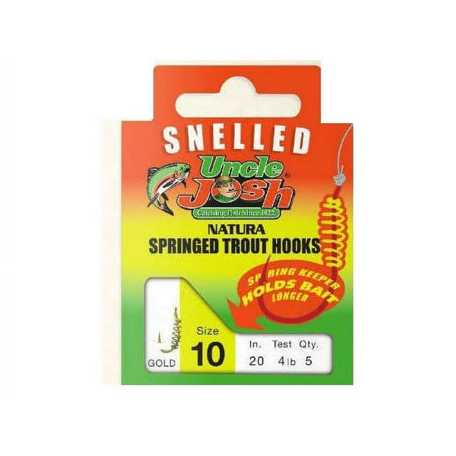 Uncle Josh Bait Company Snelled Spring Trout Hook, Size 10, UJSS10