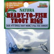 Uncle Josh Freshwater Natural Tie N Go Soft Plastics Trout Rigs, Size 10, 1/4 oz., Lake-Stream