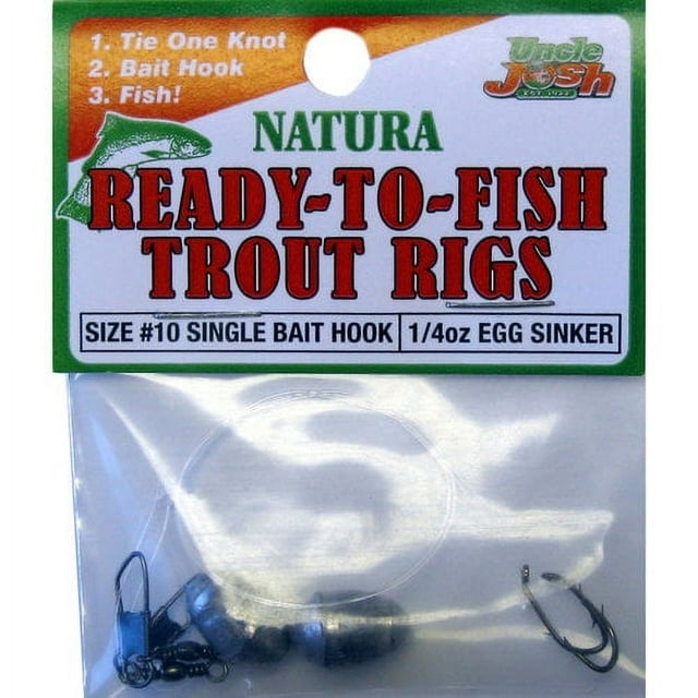 Uncle Josh Freshwater Natural Tie N Go Soft Plastics Trout Rigs, Size ...