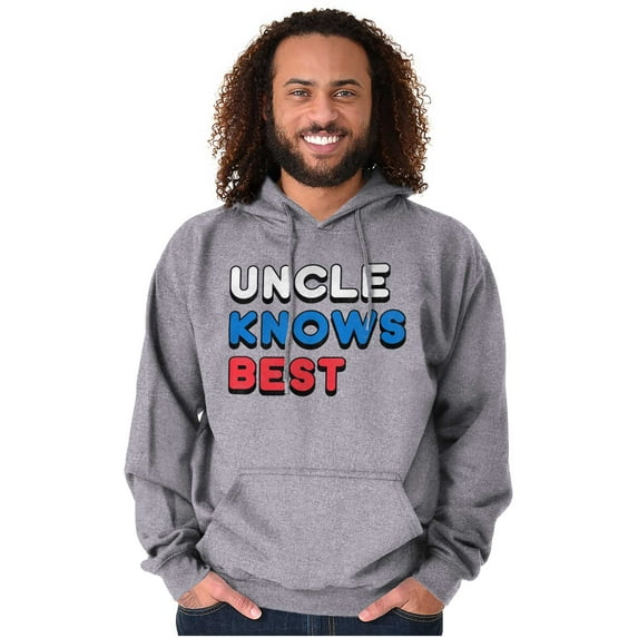 Uncle Knows Best Fathers Day Birthday Men's Big & Tall Graphic Hoodie Brisco Brands 2X