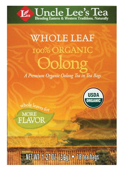 Uncle Lee'S Tea 100% Organic Oolong Tea Whole Leaf, 18 Bags