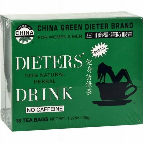 Uncle Lee's Tea China Green Dieters Drink, 18 tea bags, caffeine free herbal tea
