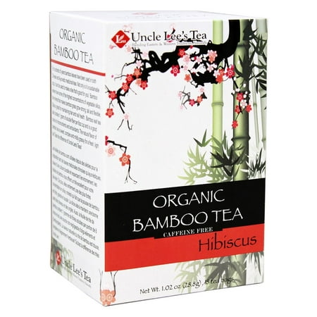 Uncle Lees Teas Organic Bamboo Tea, Hibiscus, 18 Ct