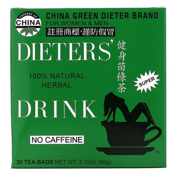 Uncle Lee's Tea, Legends of China, Dieter's 100% Natural Herbal Drink, No Caffeine, 30 Tea Bags, 2.12 oz