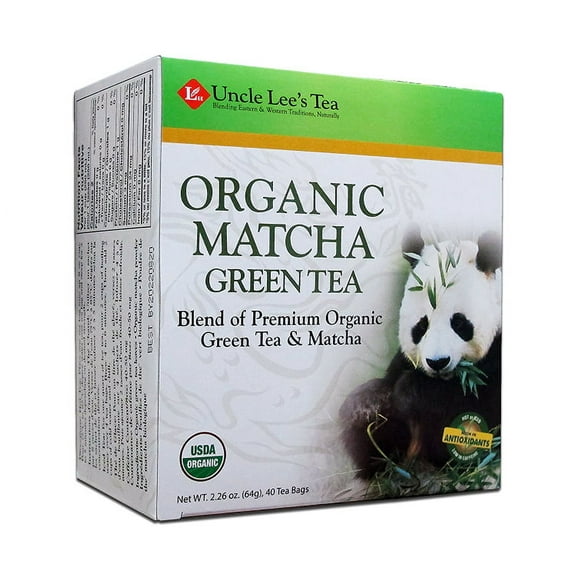 Uncle Lee's Tea - Organic Matcha Green Tea, 40 Tea Bags