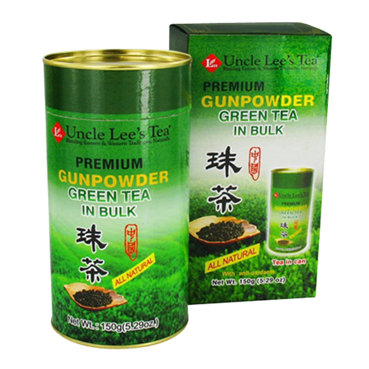 Uncle Lees Tea Premium Gunpowder Green Tea In Bulk, 5.29 Oz, 2 Pack ...