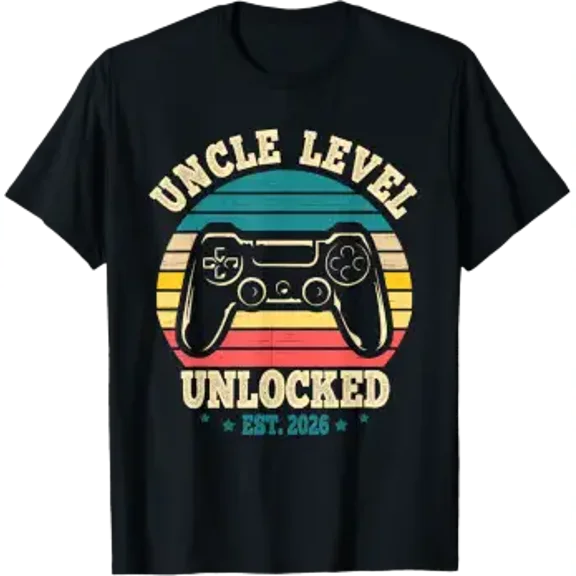 Uncle Level Unlocked 2026 Leveling Up Leveled Up to Uncle T-Shirt