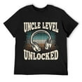 thumbnail image 1 of Uncle Level Unlocked Video Gamer Gaming Retro Game Men T-Shirt Black, 1 of 5