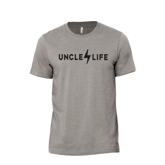Uncle Life Men's Modern Fit Fun Casual T-Shirt Printed Graphic Tee Military Grey 3X-Large