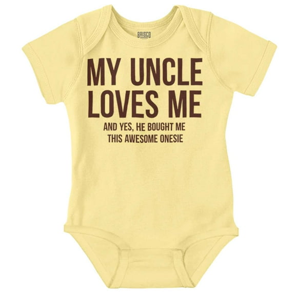 Uncle Loves Me Bought This One Piece Romper Boys or Girls Infant Baby Brisco Brands 12M