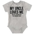 thumbnail image 1 of Uncle Loves Me Bought This One Piece Romper Boys or Girls Infant Baby Brisco Brands 18M, 1 of 6