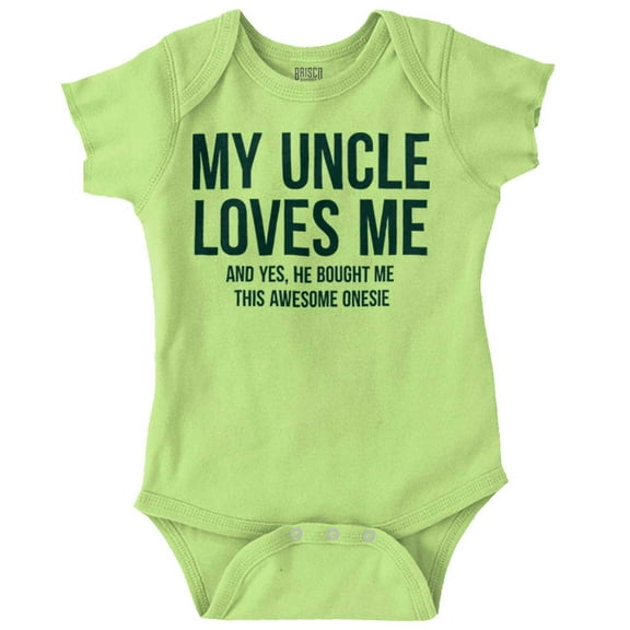 Uncle Loves Me Bought This One Piece Romper Boys or Girls Infant Baby Brisco Brands 24M