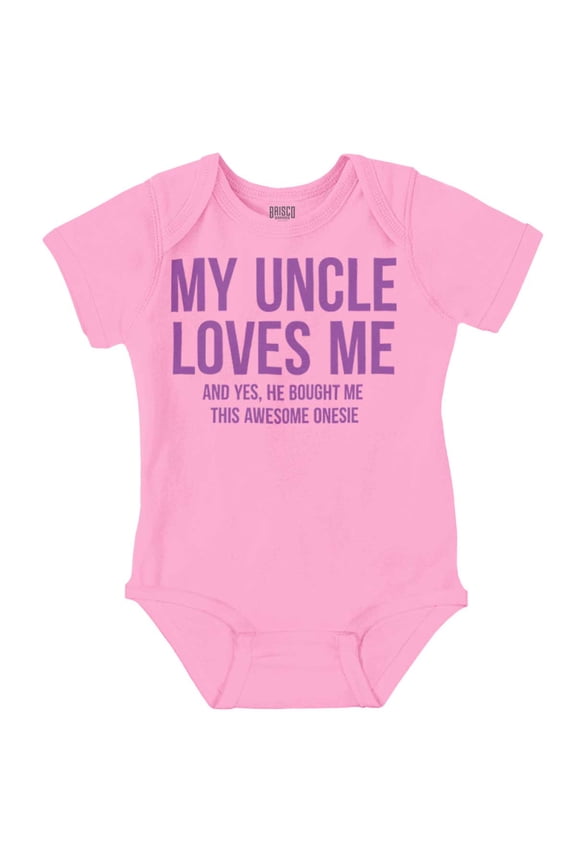 Uncle Loves Me Bought This One Piece Romper Boys or Girls Infant Baby Brisco Brands 6M