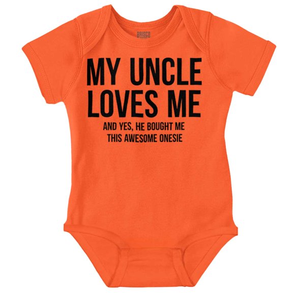 Uncle Loves Me Bought This One Piece Romper Boys or Girls Infant Baby Brisco Brands NB