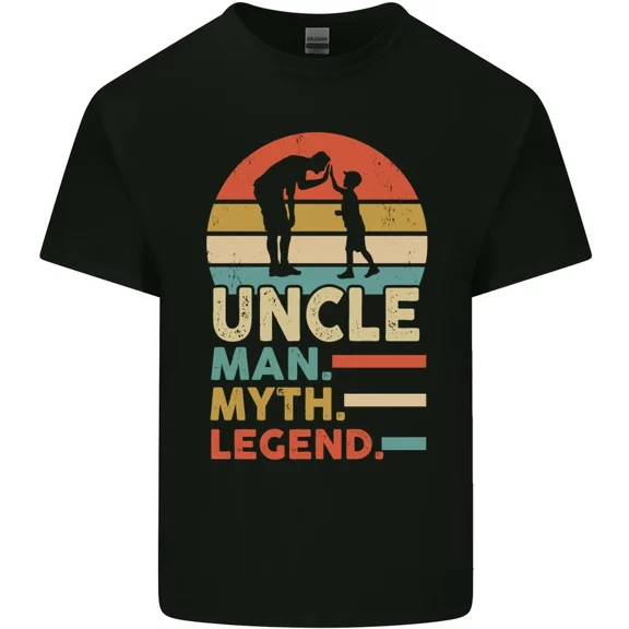 Uncle Man Myth Legend Funny Fathers Day Family Favorite Cotton Tee Shirt,for unisex up to 5XL