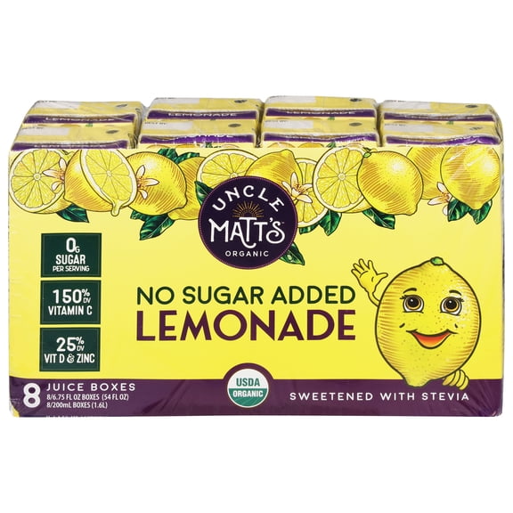 Uncle Matt's Organic - Lemonade Juice Box - 6.75FZ, Case of 4-8