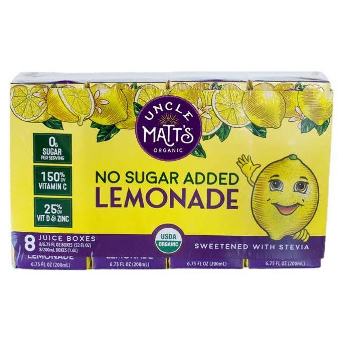 Uncle Matts Organic 54 fl oz Organic No Sugar Added Lemonade Juice Box