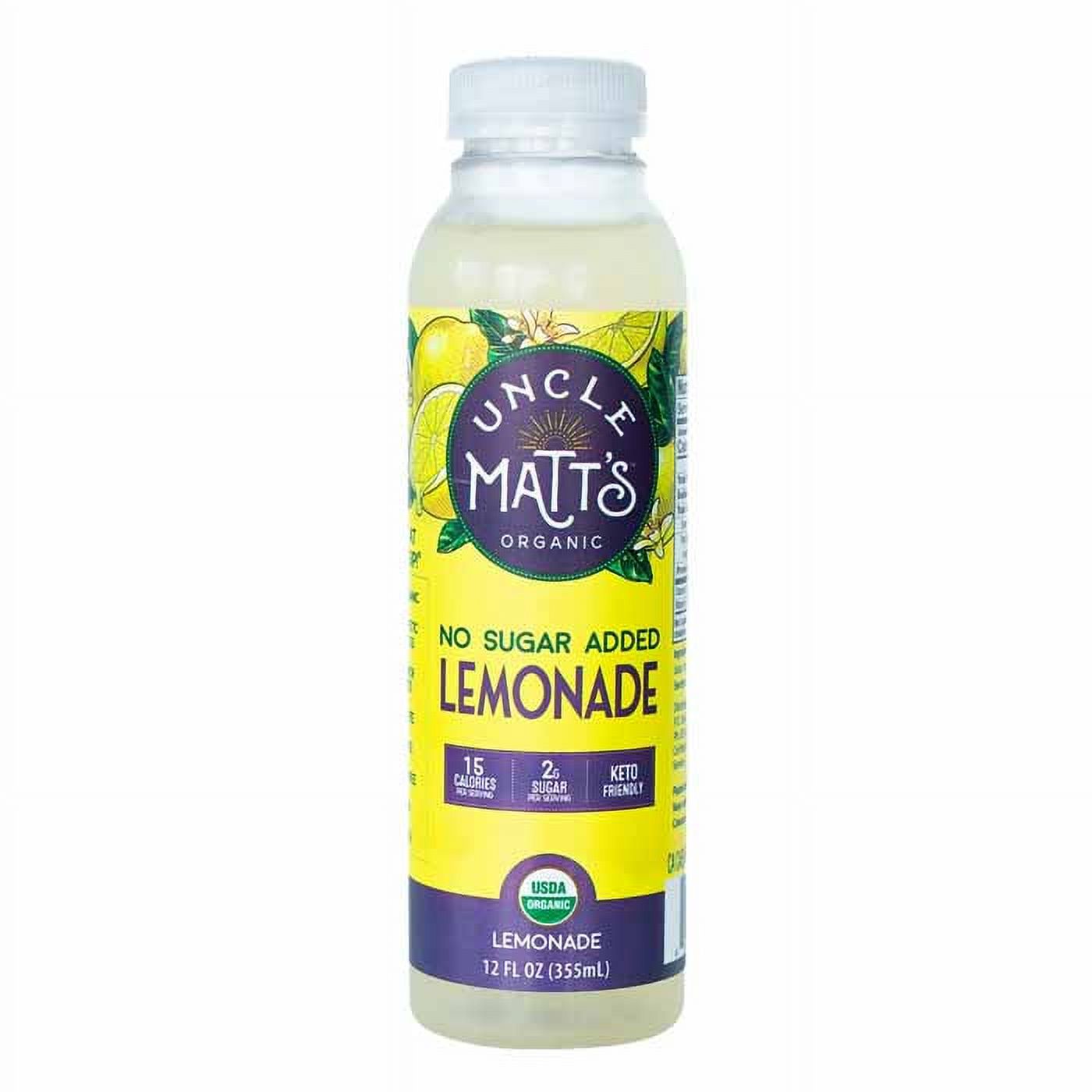 Uncle Matts Organic Lemonade No Sugar Added, 12fo Pack of 6