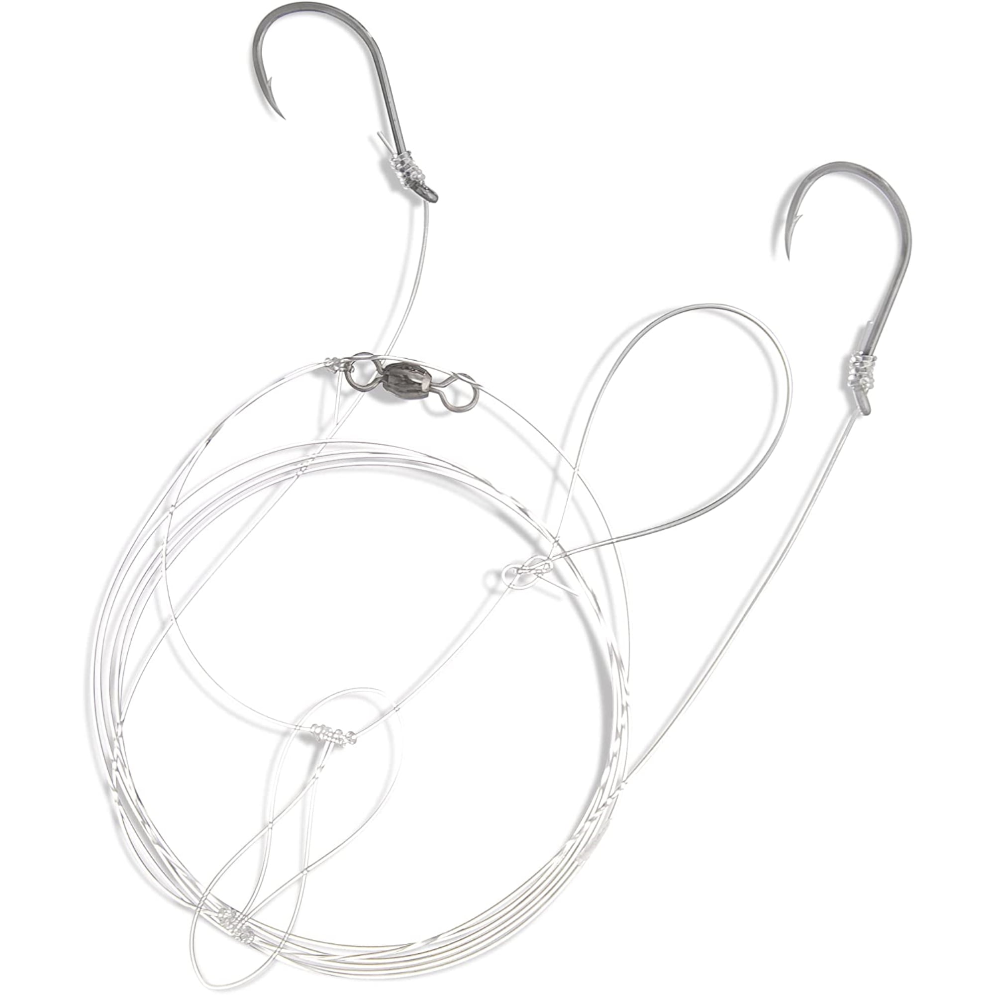 Blackfish Tautog Snafu Rig for Saltwater - 10 Pack Option -Size 3/0 BKK Bait Hook - 60lb Heavy Duty Mono, Dropper Loop - Hand Tied