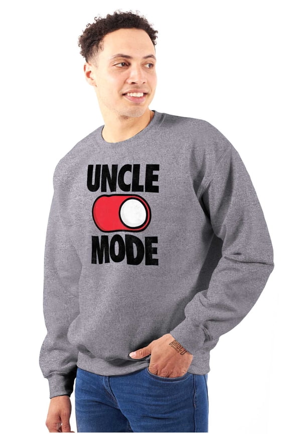 Uncle Mode On Off Gym Birthday Men's Crewneck Sweatshirt Brisco Brands X