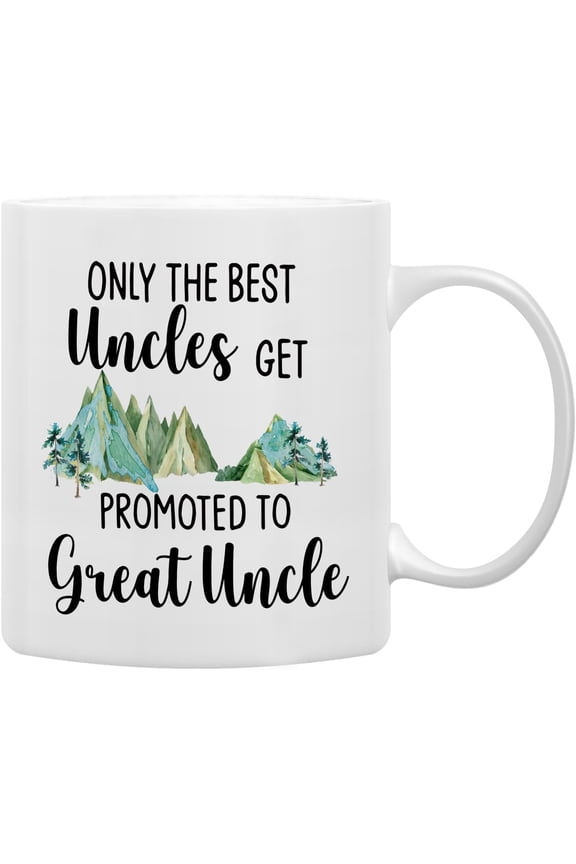 Uncle Mug, Uncle Gifts, Uncle Coffee Mugs, Great Uncle Mug, Great Uncle Mug Tea Cup Gifts for Uncle, Promoted to Great Uncles Coffee Cups Ceramic 11oz