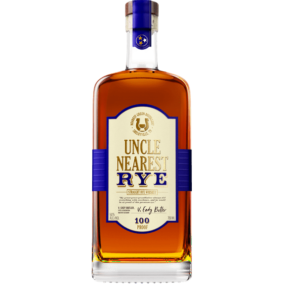 Uncle Nearest Rye Whiskey, 750 mL Glass Bottle, 50% ABV