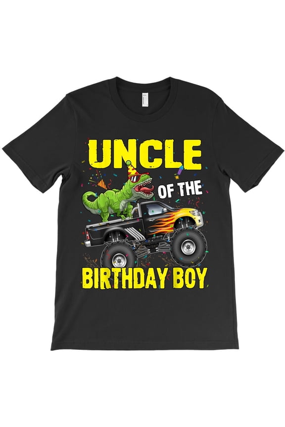 Uncle Of The Birthday Boy Dinosaurs T-Rex Monster Truck Birthday Gifts K1544 Unisex T-Shirt – Extended Sizes Up to 5XL
