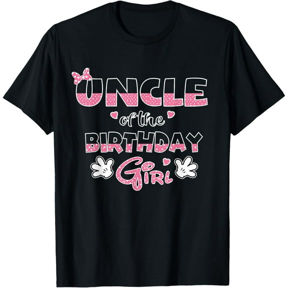 Uncle Of The Birthday Girl Mouse Family Matching T-Shirt