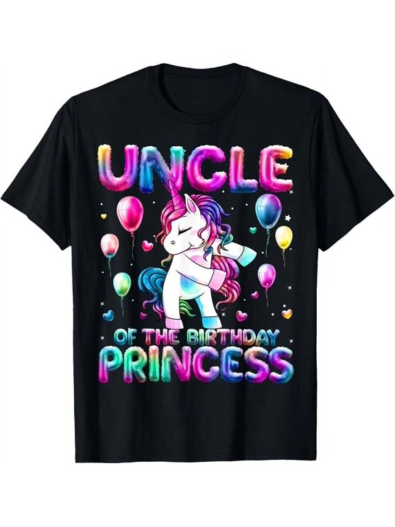 Uncle Of The Birthday Princess Girl Flossing Unicorn Uncle T-Shirt Unisex S-5XL Hot Trending Shirt, not genuine