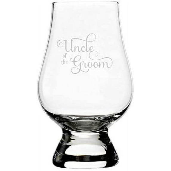 Uncle Of The Groom Samantha Font Wedding Party Themed Etched 6.5oz Whisky Glass