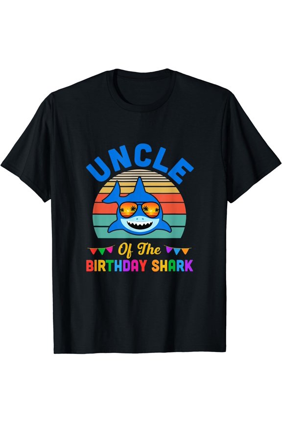 Uncle Of The Shark Birthday Uncle Matching Family T-Shirt