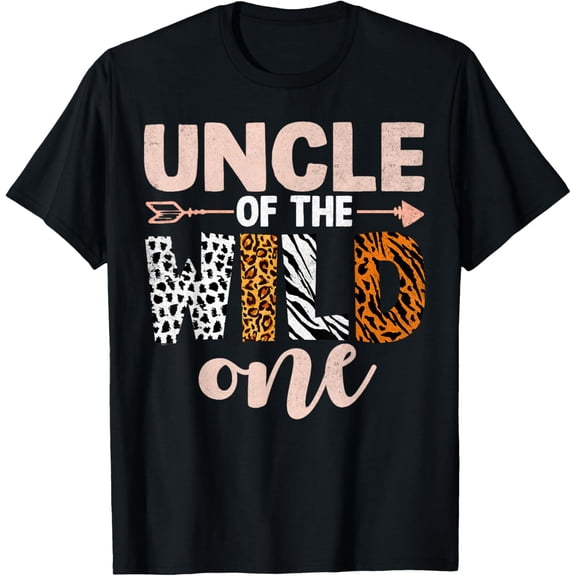 Uncle Of The Wild One Birthday Girl Family Party Decor T-Shirt