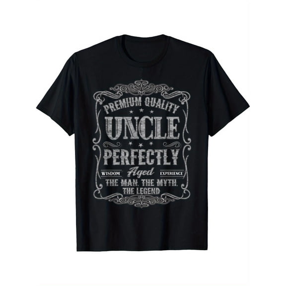 Uncle Perfectly Aged Vintage The Man The Myth The Legend T-Shirt Casual Summer Tee Soft Breathable Mens Print T-shirt Cotton