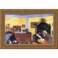 thumbnail image 1 of Uncle Piacsek in front of the Black Sideboard 24x20 Gold Ornate Wood Framed Canvas Art by Rippl Ronai, Jozsef, 1 of 2
