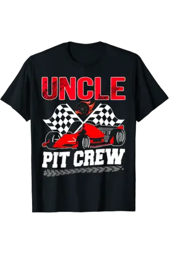 Uncle Pit Crew Racing Family Race Car Birthday Boy T-Shirt