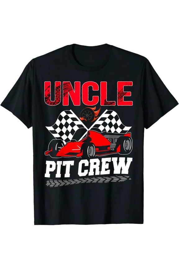 Uncle Pit Crew Racing Family Race Car Birthday Boy T-Shirt