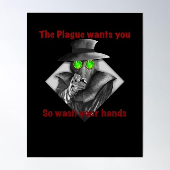 Uncle Plague Doc Poster Wall Art, Modern Wall Decor For Living Room Bedroom, 24x36 UNFRAMED
