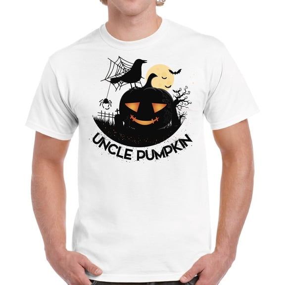 Uncle Pumpkin Top Halloween Gift Shirt for Men - S M L XL 2XL 3XL 4XL 5XL Happy Halloween Graphic Tee - Funny Scary Holiday Tee T-Shirt Mens