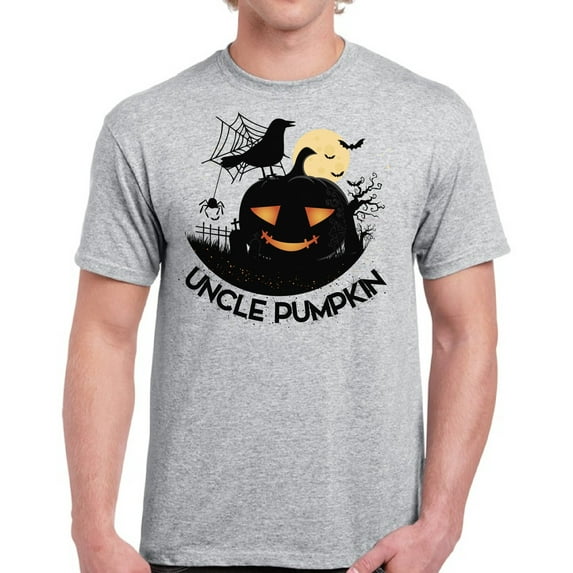 Uncle Pumpkin Top Halloween Gift Shirt for Men - S M L XL 2XL 3XL 4XL 5XL Happy Halloween Graphic Tee - Funny Scary Holiday Tee T-Shirt Mens