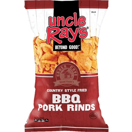 Uncle Ray's BBQ Pork Rinds, 2.29 oz (Pack of 12)