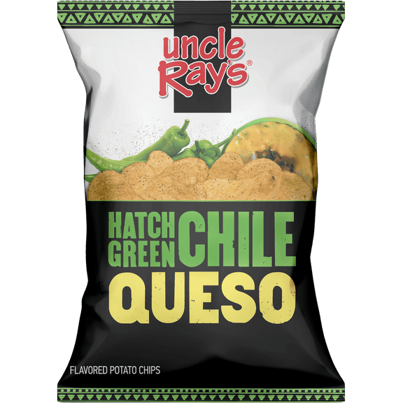 Uncle Ray's Hatch Green Chili Queso Chips, 2.29 oz (Pack of 12)