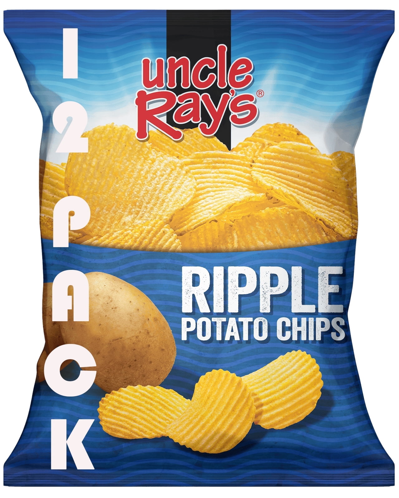 Uncle Ray’s Ripple Potato Chips 1.5 oz (Pack of 12) 🥔 | Thick Cut ...