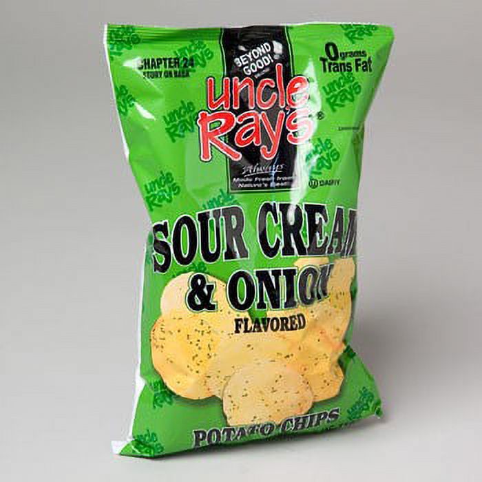 Uncle Rays Potato Chips, Sour Cream & Onion, 4.5 Oz