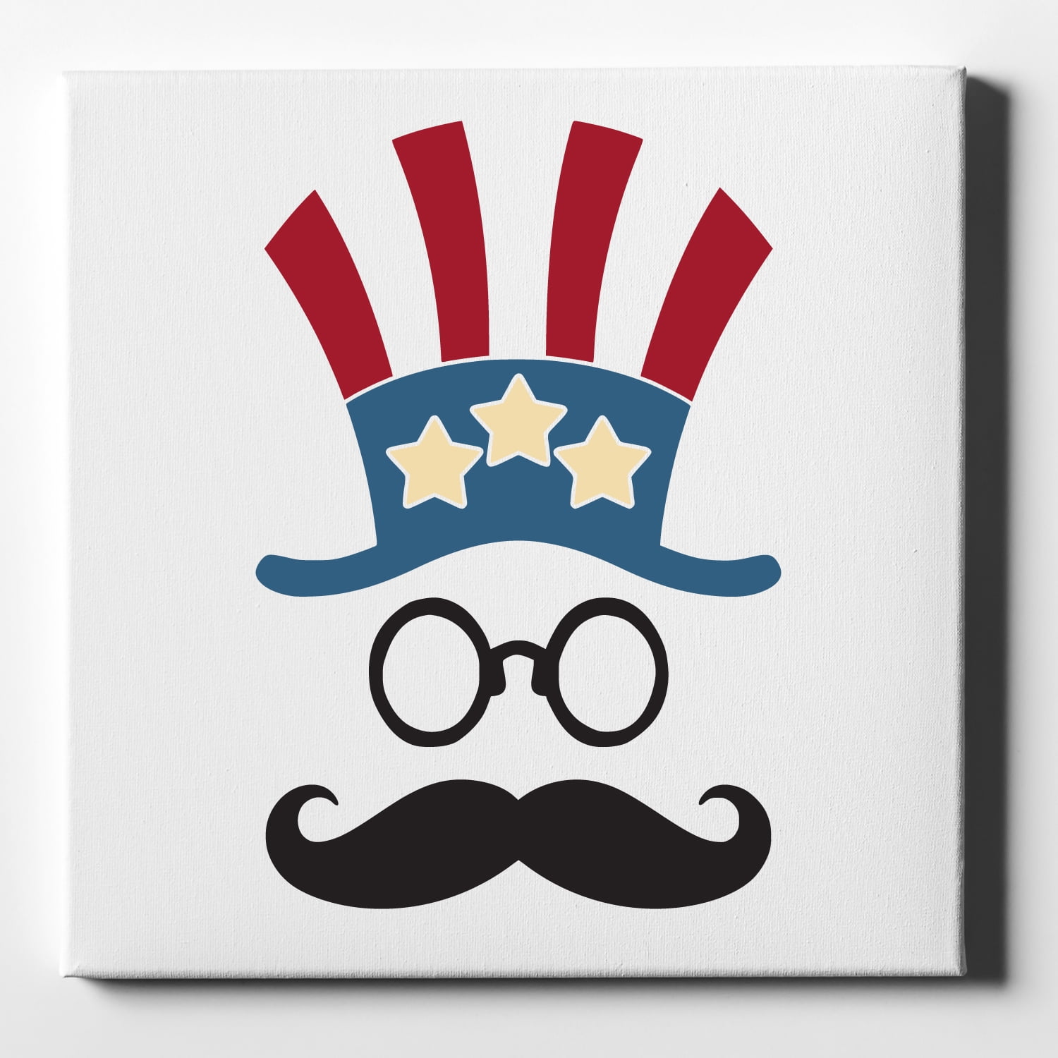 Uncle Sam Cartoon USA Patriotic - 8\, image size:1500x1500