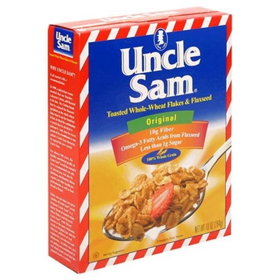 Uncle Sam Pac Uncle Sam Cereal - 10g Fiber per Serving, Nutrition Label Included, 12x ...