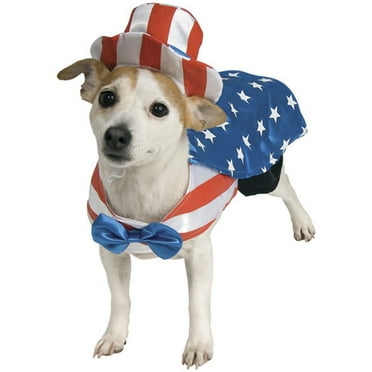 Uncle Sam Dog Costume Medium